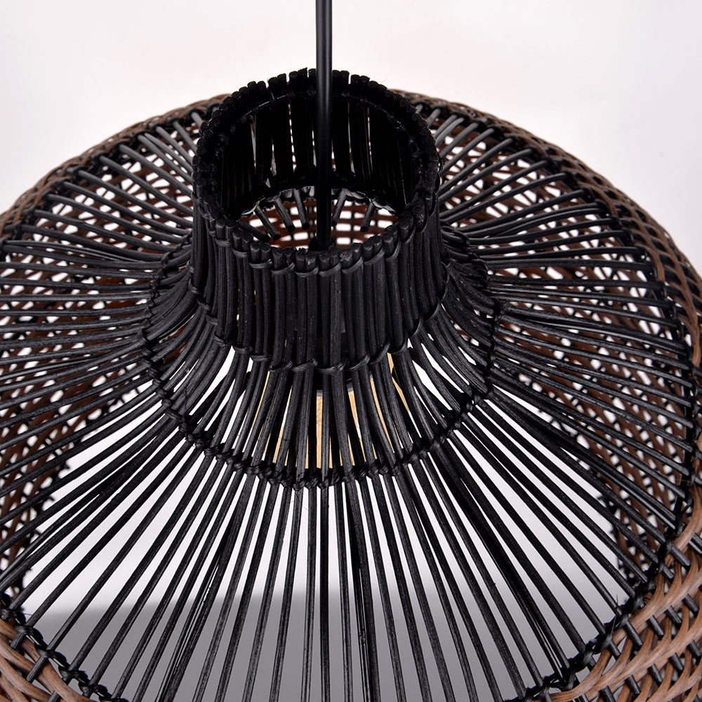Minimalism Rattan Ceiling Light Fixture Woven Pendant Lampshade