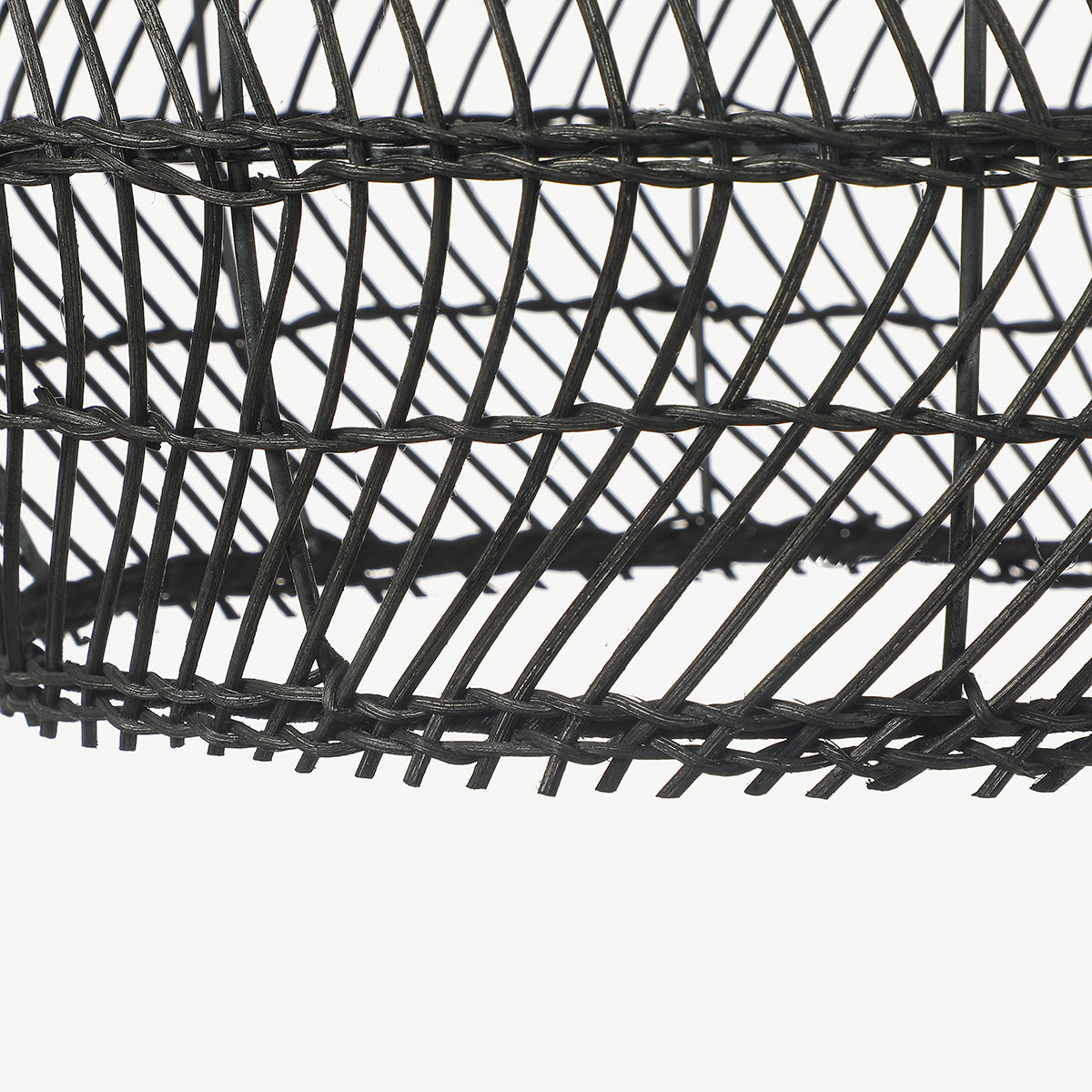 Basket Rattan Woven Pendant Light Shades Black