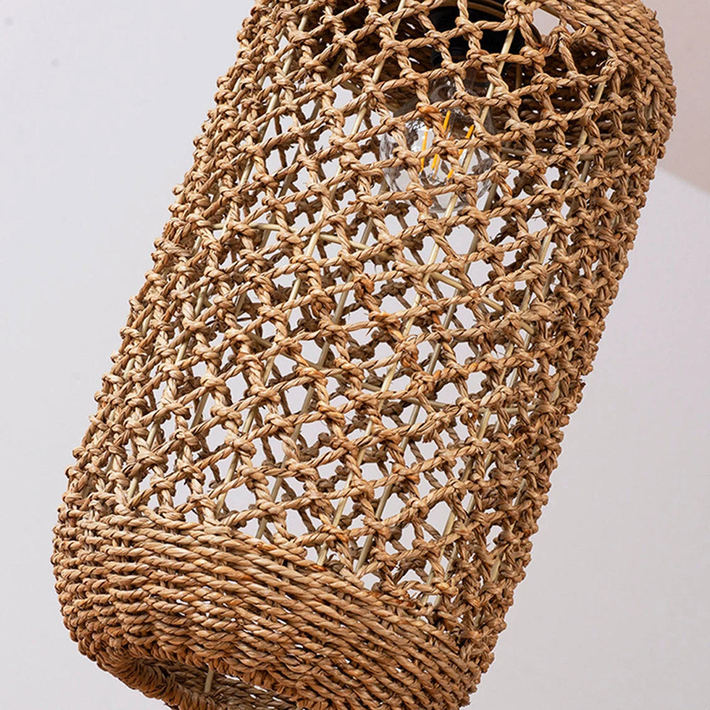 Natural Rattan Pastoral Style Pendant Light