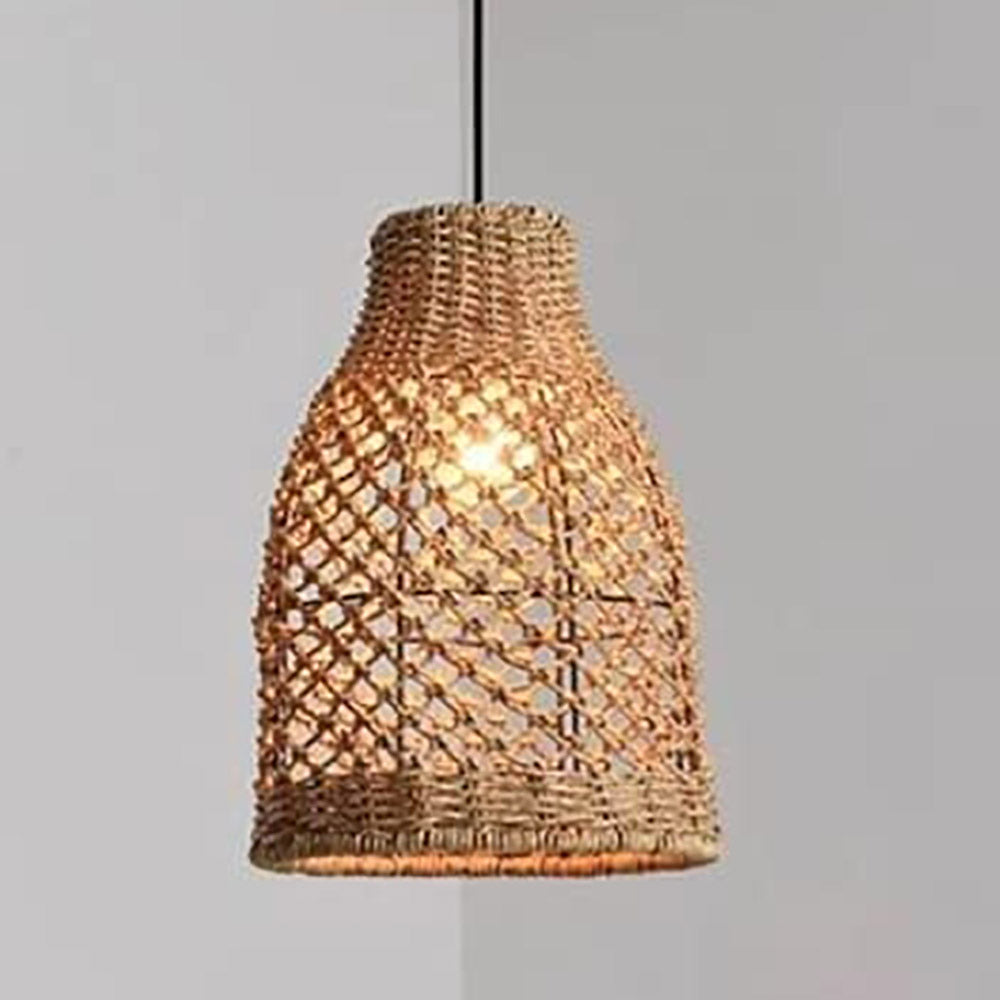 Natural Rattan Pastoral Style Pendant Light