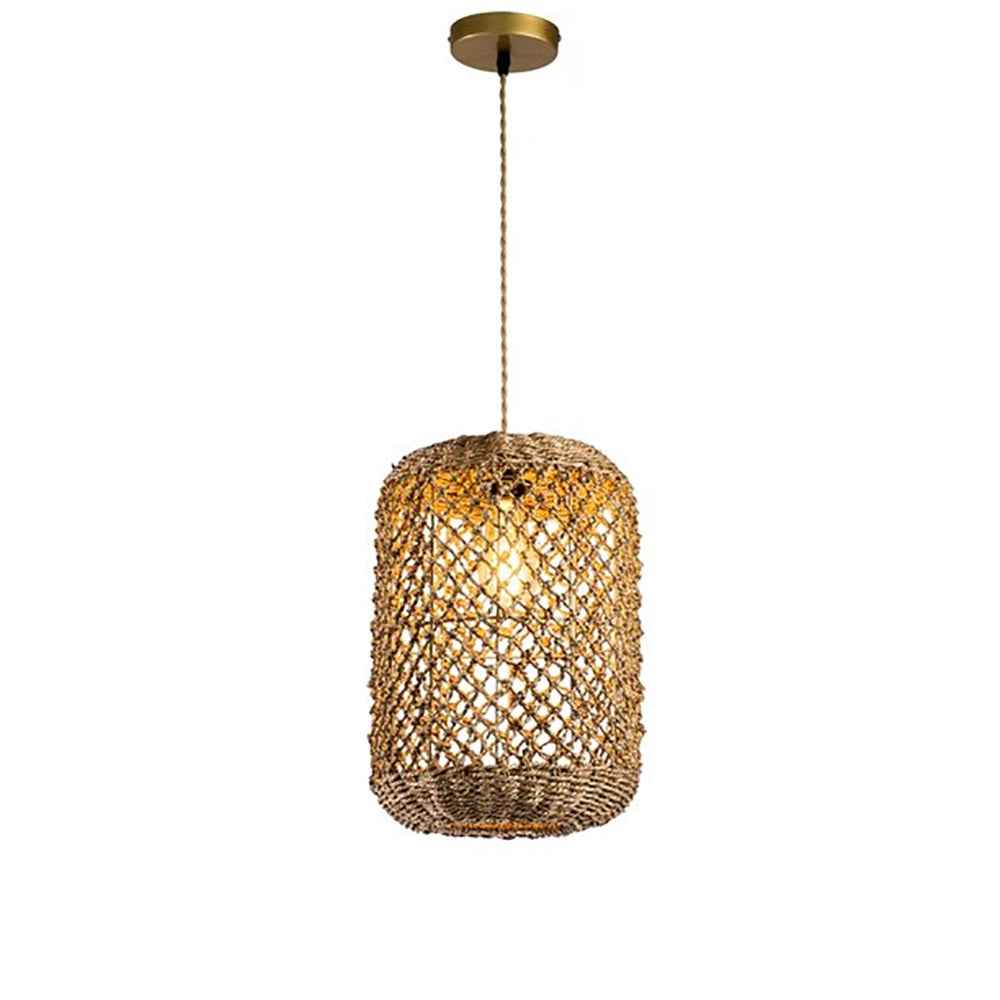 Natural Rattan Pastoral Style Pendant Light