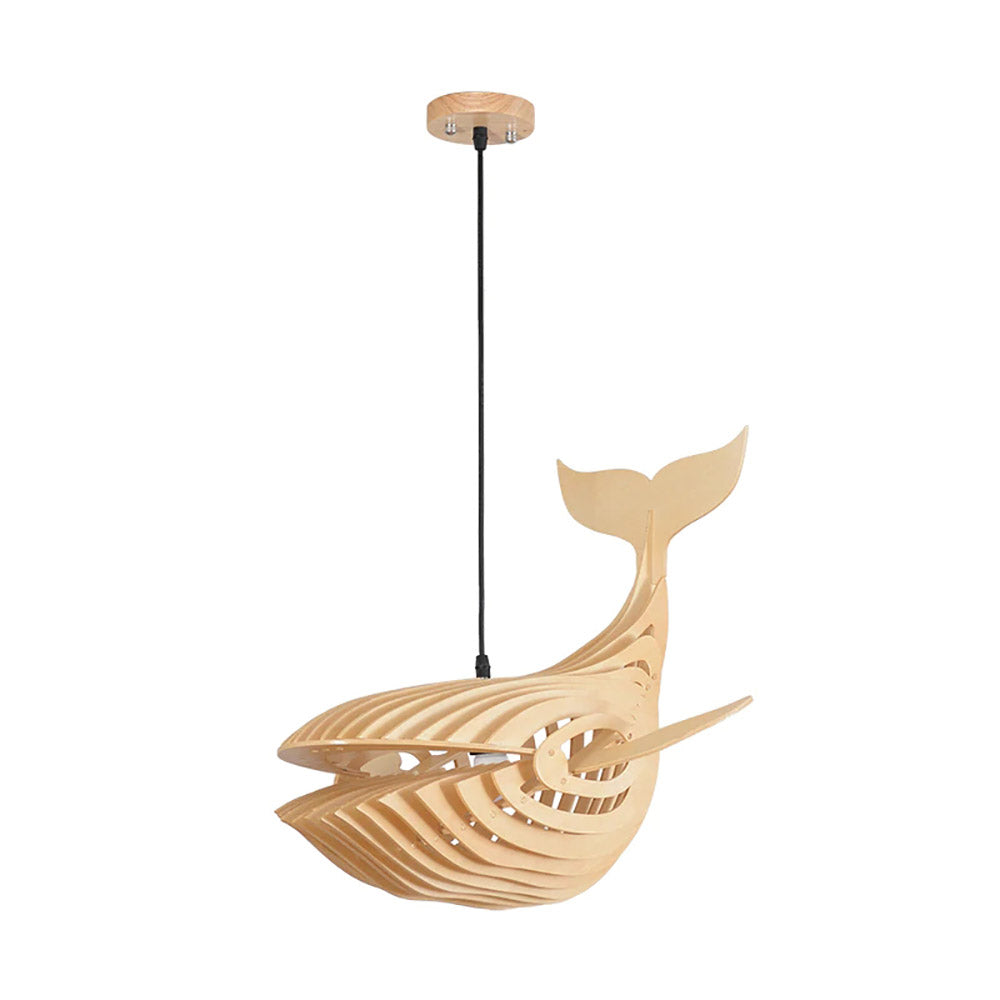 Solid Wood Whale Lamp Shade