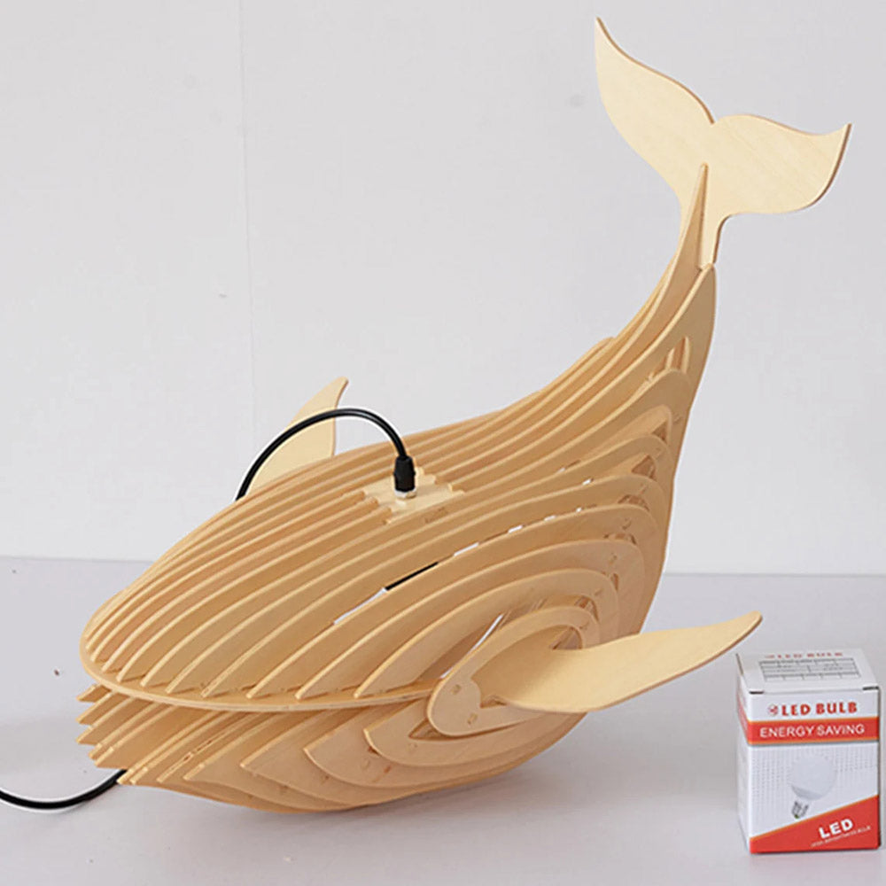 Solid Wood Whale Lamp Shade