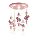Load image into Gallery viewer, Pink Glass Ball Led Pendant Lights Children Living Room Decoration Hanging Lamp