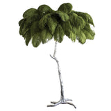 Load image into Gallery viewer, Luxury Ostrich Feather Brass Floor Lamp