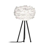 Load image into Gallery viewer, White and Gray Feather Table Lamp