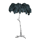 Load image into Gallery viewer, Luxury Ostrich Feather Brass Floor Lamp