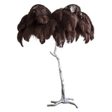 Load image into Gallery viewer, Luxury Ostrich Feather Brass Floor Lamp