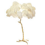 Load image into Gallery viewer, Luxury Ostrich Feather Brass Floor Lamp
