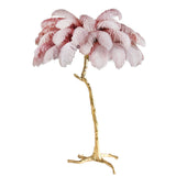 Load image into Gallery viewer, Luxury Ostrich Feather Brass Floor Lamp