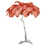 Load image into Gallery viewer, Luxury Ostrich Feather Brass Floor Lamp