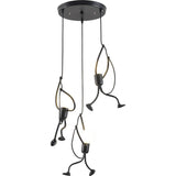 Load image into Gallery viewer, Modern Creative Iron People Lamp Adjustable Height Iron Chandelier
