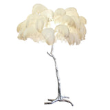 Load image into Gallery viewer, Luxury Ostrich Feather Brass Floor Lamp