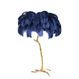 Load image into Gallery viewer, Luxury Ostrich Feather Brass Floor Lamp