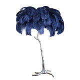Load image into Gallery viewer, Luxury Ostrich Feather Brass Floor Lamp