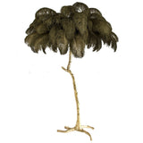 Load image into Gallery viewer, Luxury Ostrich Feather Brass Floor Lamp