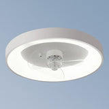 Load image into Gallery viewer, Round Shape Metal Ceiling Fans with Lights in White