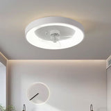 Load image into Gallery viewer, Round Shape Metal Ceiling Fans with Lights in White