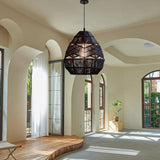 Load image into Gallery viewer, Rattan Pendant Lamp Retro Hanging Lights Rope Lampshade