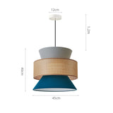 Load image into Gallery viewer, Water Lake Blue Fabric Ceiling Lamp Nordic Chandelier Basket Light Fixture