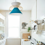 Load image into Gallery viewer, Water Lake Blue Fabric Ceiling Lamp Nordic Chandelier Basket Light Fixture