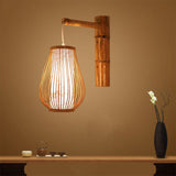 Load image into Gallery viewer, Bamboo Wicker Rattan Lantern Shade Wall Lamp Rustic Country Sconce