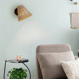 Load image into Gallery viewer, Rattan Wall Lamp Plug In Wall Lights Wicker Lampshade