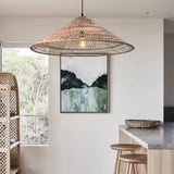 Load image into Gallery viewer, Rustic Pendant Light Umbrella Wicker Lampshade