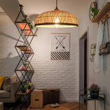 Load image into Gallery viewer, Bamboo Strip Bowl Cage Pendant Lampshade