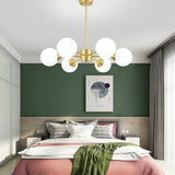 Load image into Gallery viewer, 6-light Sputnik Chandelier Golden Molecular Shaped Brass Ceilight Light