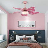 Load image into Gallery viewer, LED Acrylic Ceiling Fans Kids Pink/Blue 5 Butterfly Wing Blades Bedroom 42&quot; Wide