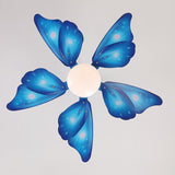Load image into Gallery viewer, LED Acrylic Ceiling Fans Kids Pink/Blue 5 Butterfly Wing Blades Bedroom 42&quot; Wide