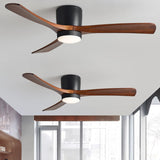 Load image into Gallery viewer, Contemporary Ceiling Fan Light Wooden LED Ceiling Flush Mount