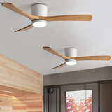 Load image into Gallery viewer, Contemporary Ceiling Fan Light Wooden LED Ceiling Flush Mount