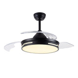 Load image into Gallery viewer, Drum Interior LED Ceiling Fan Fixture in Black / White