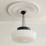 Load image into Gallery viewer, White Glass Vintage Round Pendant Light