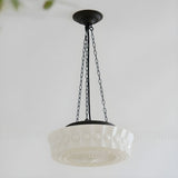 Load image into Gallery viewer, White Glass Vintage Round Pendant Light