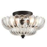 Load image into Gallery viewer, Glass Semi Flush Mount Umbrella Shape Ceiling Light