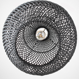 Load image into Gallery viewer, Classic Farmhouse Black Rattan Handwoven Pendant Light