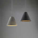 Load image into Gallery viewer, Black White Grey Pendant Light Cone Ceiling Lamp