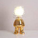 Load image into Gallery viewer, Nordic Chrome Little Golden Man Table Lamp Children&#39;s Room Night Lights