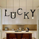 Load image into Gallery viewer, Loft Style English Letters DIY Portfolio Iron Droplight Industrial Vintage LED Pendant Light Fixtures Hanging Lamp Lighting