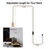 Load image into Gallery viewer, Industrial 16.4FT Wood Pendant Light Cord Kit With Switch