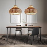 Load image into Gallery viewer, Hand-Woven Rattan Pendant Lampshade Wicker Chandelier