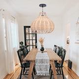 Load image into Gallery viewer, Hand-Woven Rattan Pendant Lampshade Wicker Chandelier