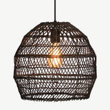 Load image into Gallery viewer, Basket Rattan Woven Pendant Light Shades Black