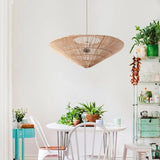 Load image into Gallery viewer, Rattan Vintage Umbrella Pendant Light