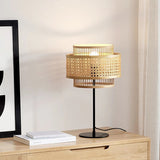 Load image into Gallery viewer, Hand-Woven Rattan Floor Lamps &amp; Table Lamp Vintage Design