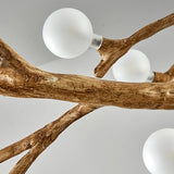 Load image into Gallery viewer, Nordic Rustic Tree Branch Hanging Chandelier with Bubble Glass lighting